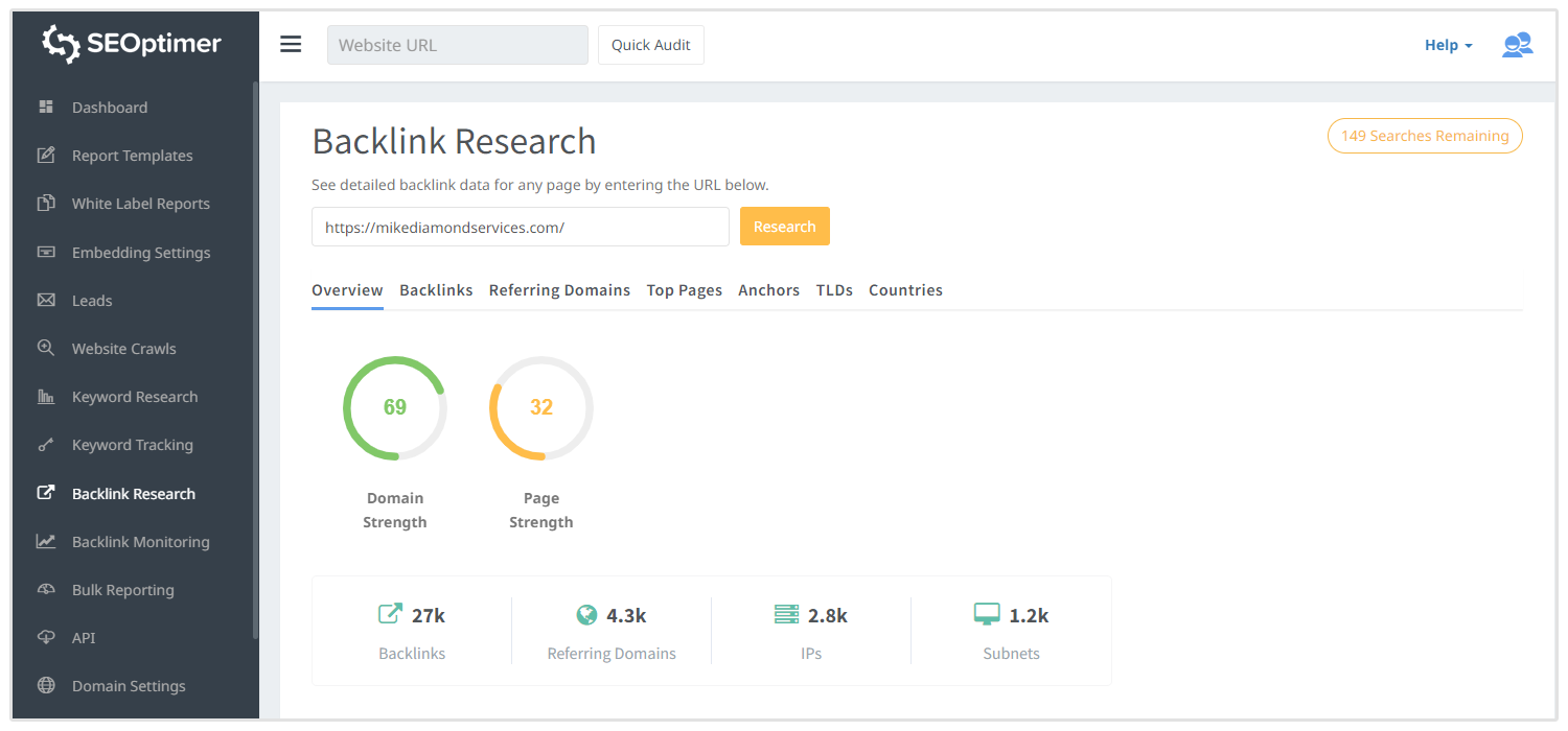 outil de recherche de backlinks